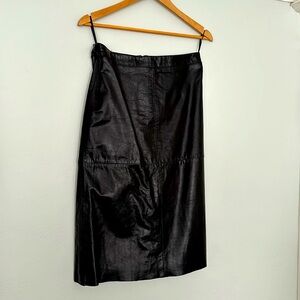 Gap Real Leather Black Pencil Skirt Size 4
NWT